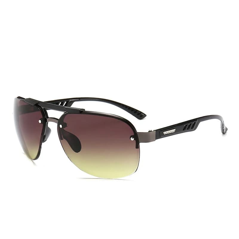 Lunettes de soleil vintage pilote pêche - Cadre PC classique verres teintés conduite UV400