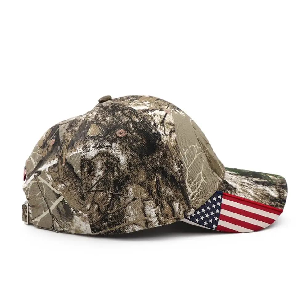 Casquette snapback camouflage drapeau américain KOEP pour pêche et chasse - Modèle unisexe