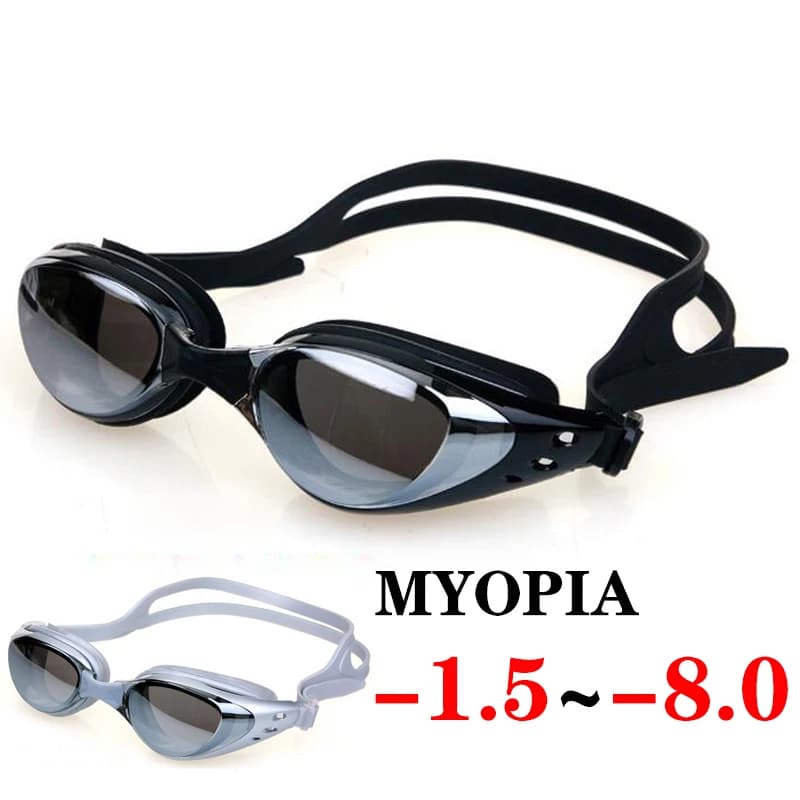 Lunettes natation myope plaquées professionnelles - étanches anti-buée protection UV