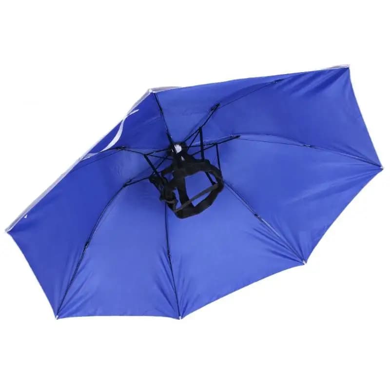 Parapluie chapeau pêche 95cm anti-UV pliable 3 sections - Protection pluie et soleil hommes femmes