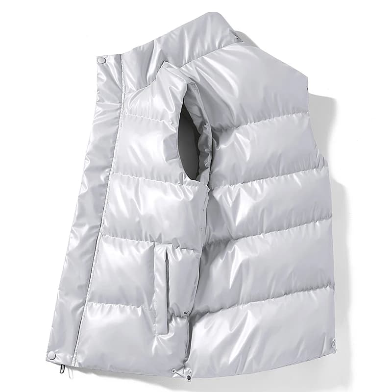 Veste sans manches homme hiver chaude matelassée coton poches 5XL blanche noire