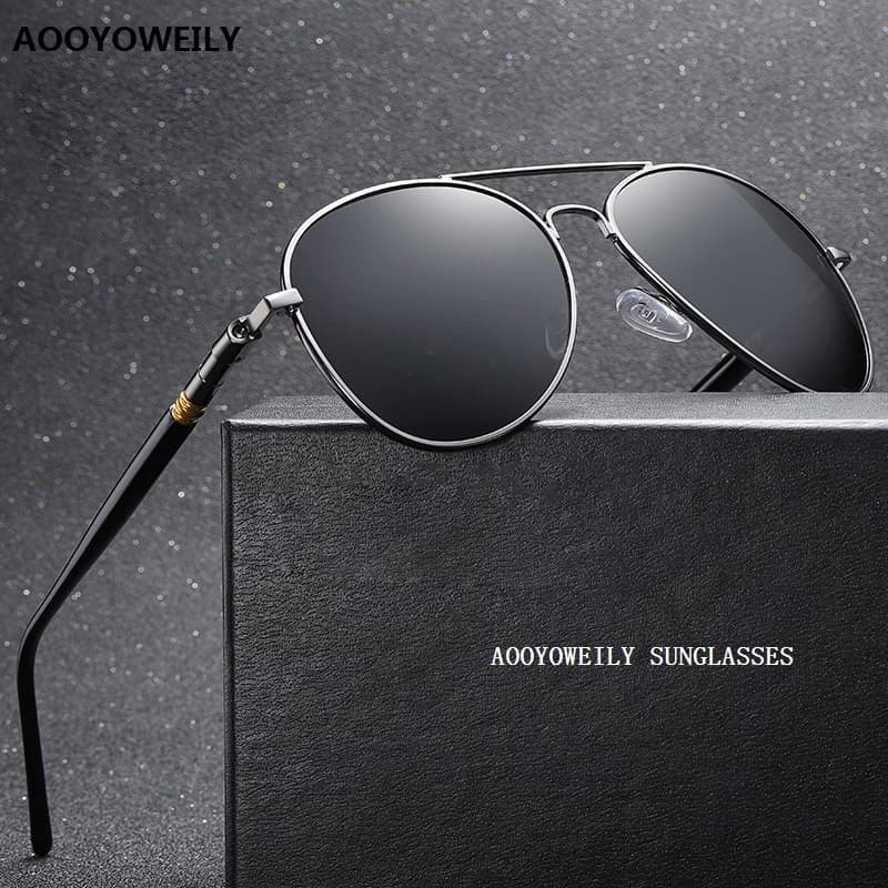 Lunettes de soleil aviateur polarisées de luxe pour hommes - Design vintage et protection UV400