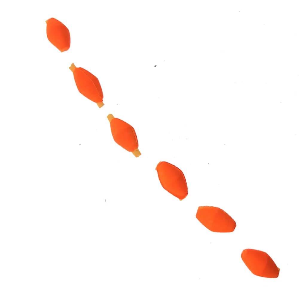 Indicateurs de touche fluorescents orange/jaune pour pêche à la mouche - 6 tubes en mousse haute visibilité