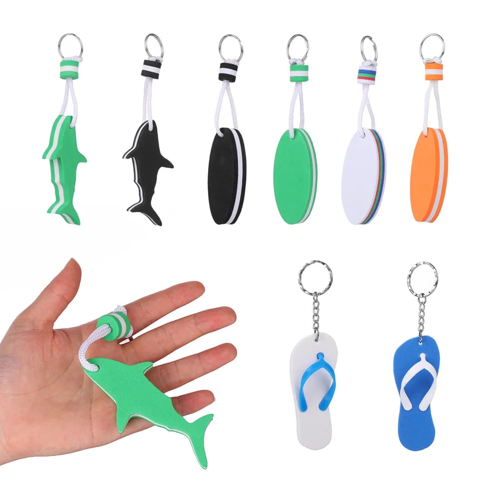 Flotteur porte-clés EVA pour kayak et bateau - Anneau de pêche flottant et résistant aux chocs