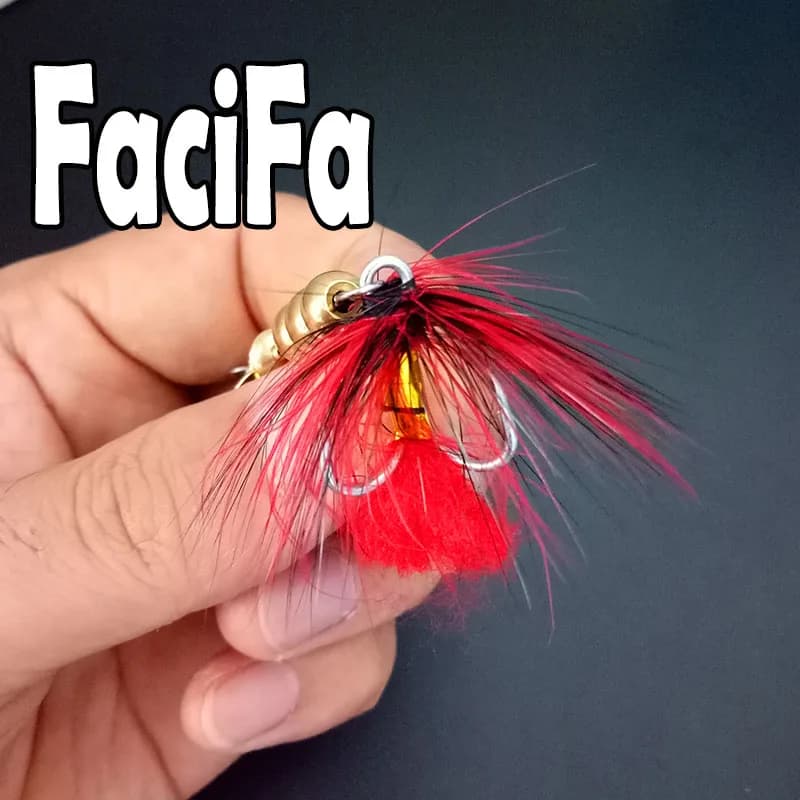 Leurre Spinner Bait en laiton avec hameçon triple pour pêche à la carpe et carnassiers