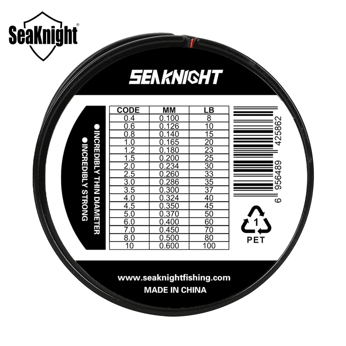 Ligne de pêche PE tressée 4 brins 300M TriPoseidon SeaKnight pour carpe fluide 8-60LB