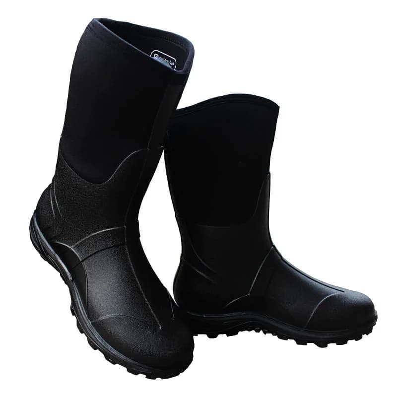 Bottes de pêche camouflage hautes tube PVC imperméables antidérapantes chaussures aquatiques wading