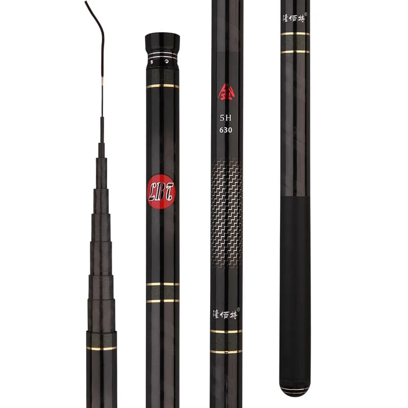 Canne télescopique ultra-légère ruisseau main carbone eau douce carpe feeder 3-8m hiver pêche nomade compacte