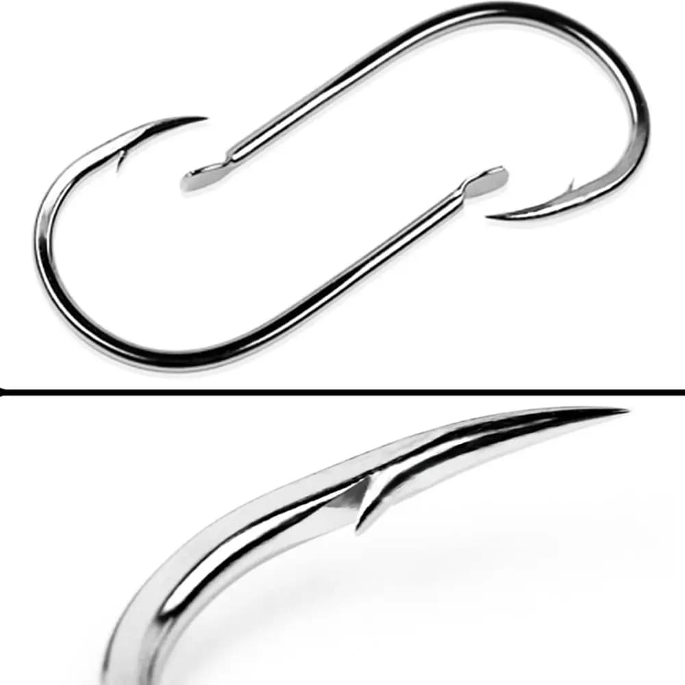100 hameçons pêche carnassiers acier carbone haute résistance pour truite brochet sandre