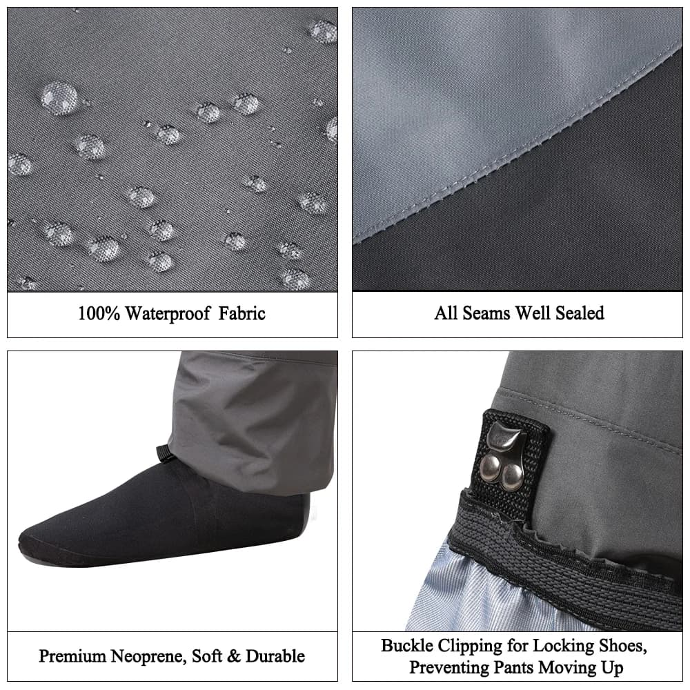 Waders de pêche Goture avec bottes intégrées 100% imperméables respirants - Pour pêche à la mouche et chasse