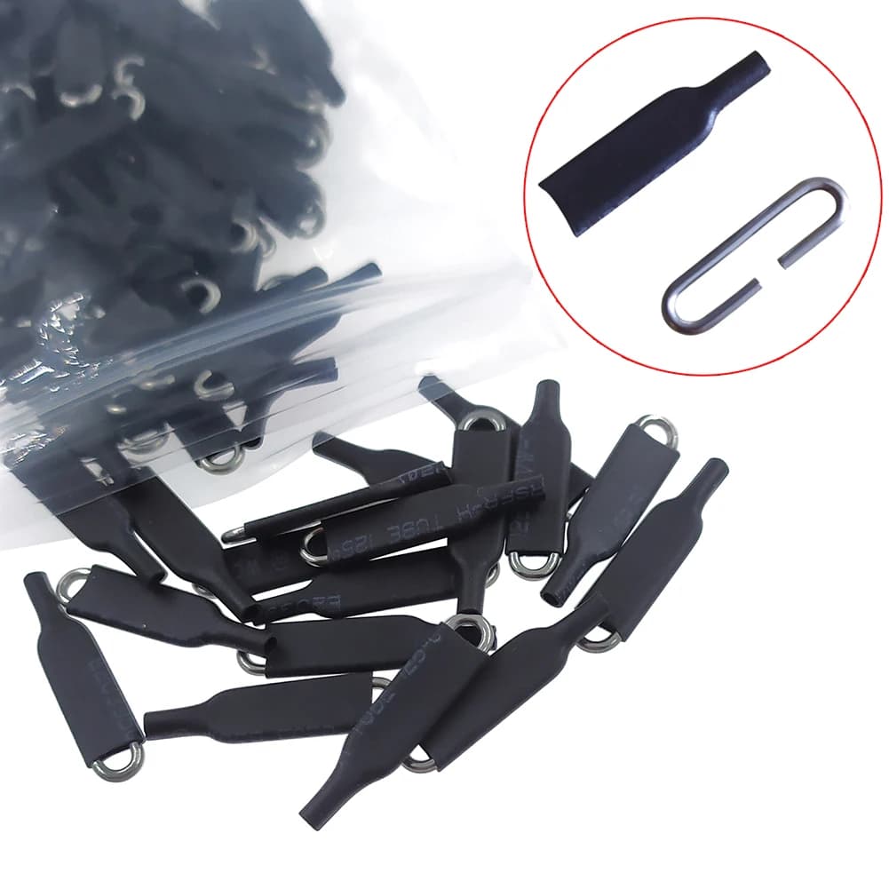 50-200 clips rapides swivels acier pêche carpe S M L avec protecteur hameçon leurre connecteur