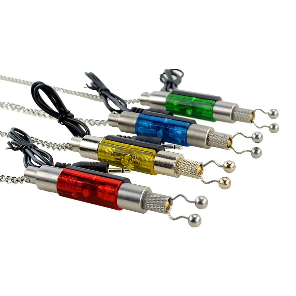 Set de 4 indicateurs LED Swinger pour pêche à la carpe - Alarmes de touches avec balanceurs