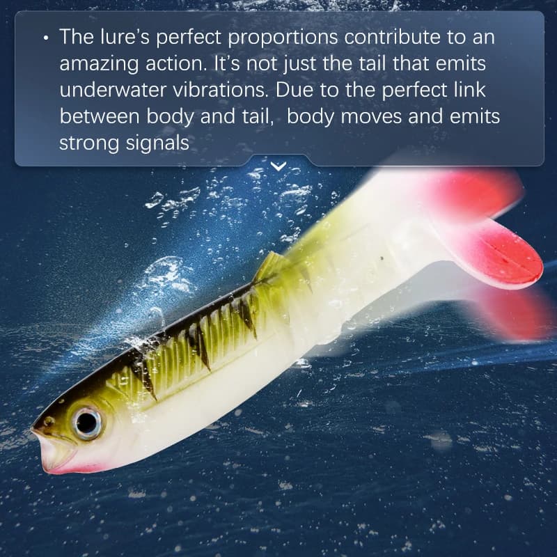 Leurres souples MEREDITH Cannibal 80-125mm shad et worm pour carnassiers - wobblers vibrants