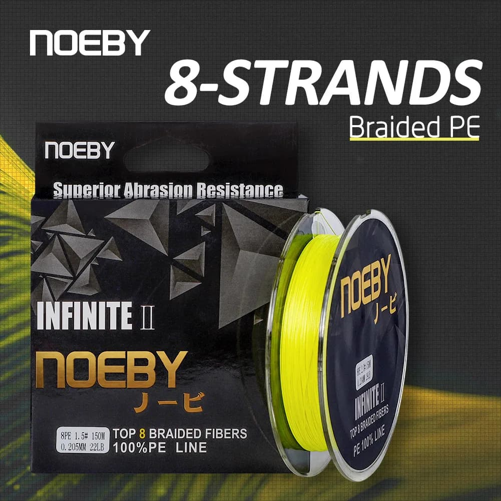 Ligne tressée NOEBY PE X8 150m-300m 1-103LB - Résistance extrême et anti-usure pour pêche sportive intensive