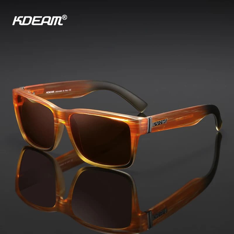 Lunettes de soleil sport KDEAM polarisées - Verres photochromiques couleurs chocs pour outdoor