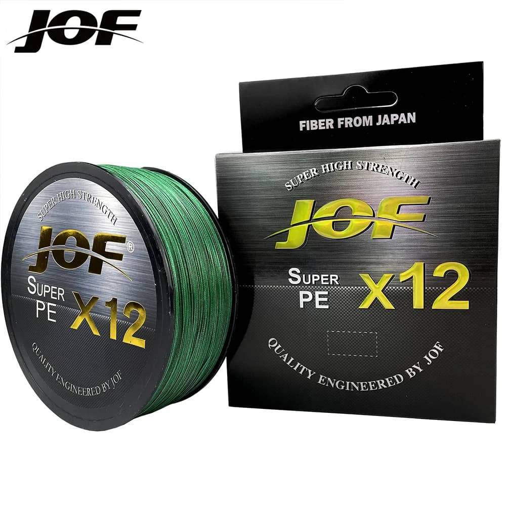 Ligne PE braidée JOF 12 brins 300m - Multifilament haute résistance à l'abrasion pour pêche sportive