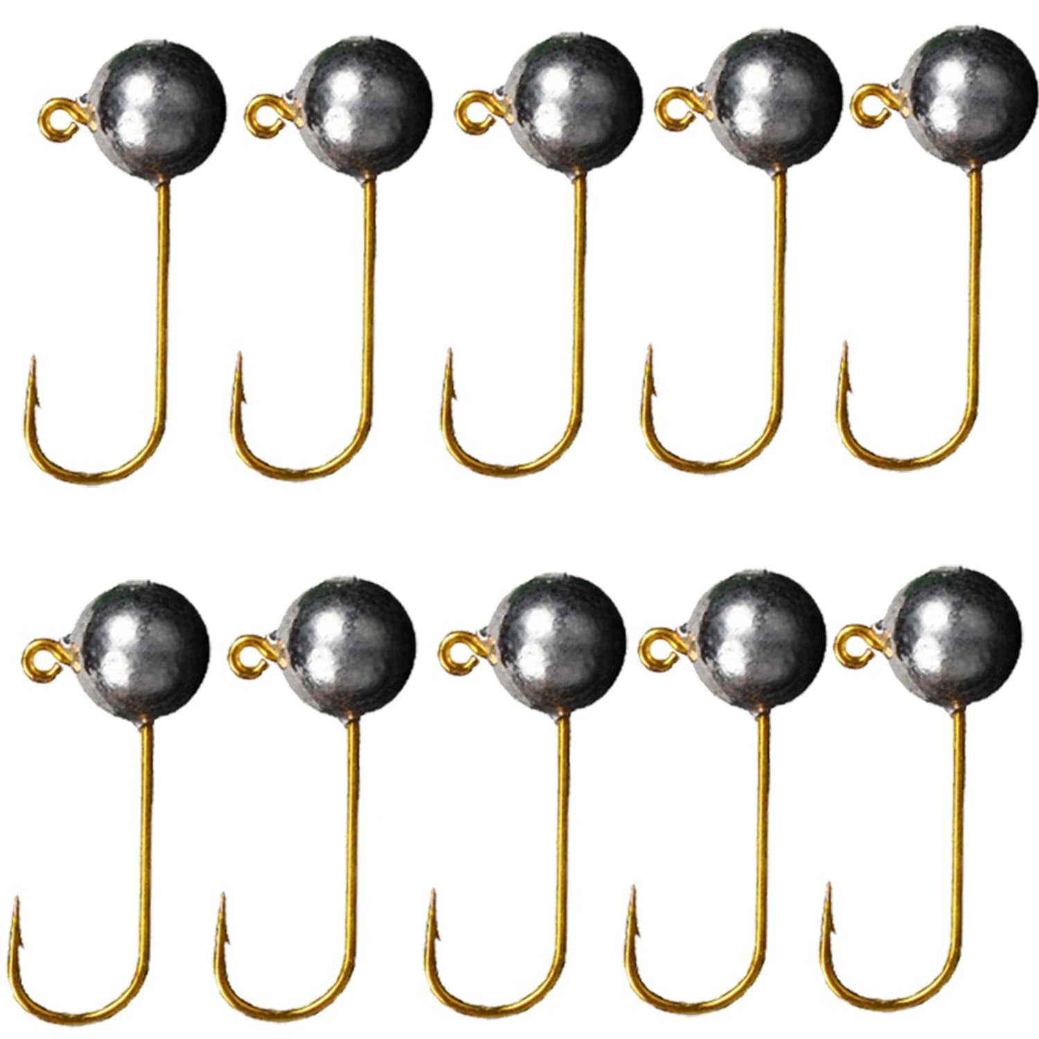 Lot de 10 hameçons plombés micro jig 1g à 5g pour pêche fine et leurres souples