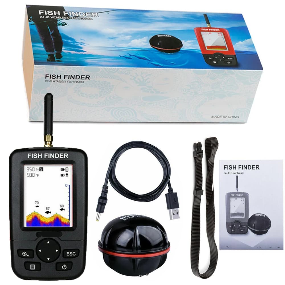 Sonar portable sans fil Smart Fish Finder avec alarme de capture et écran LCD pour détecteur de poissons