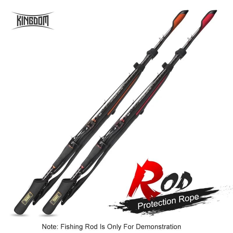 Canne à pêche spinning Kingdom 73-152cm avec corde de protection réglable et sac de rangement