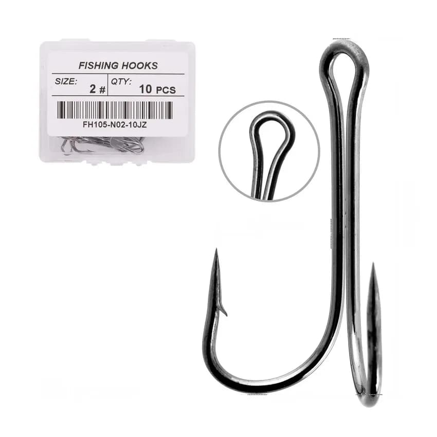 10 hameçons doubles anti-herbes pour leurres souples, appâts grenouille et jigs, pêche du black bass