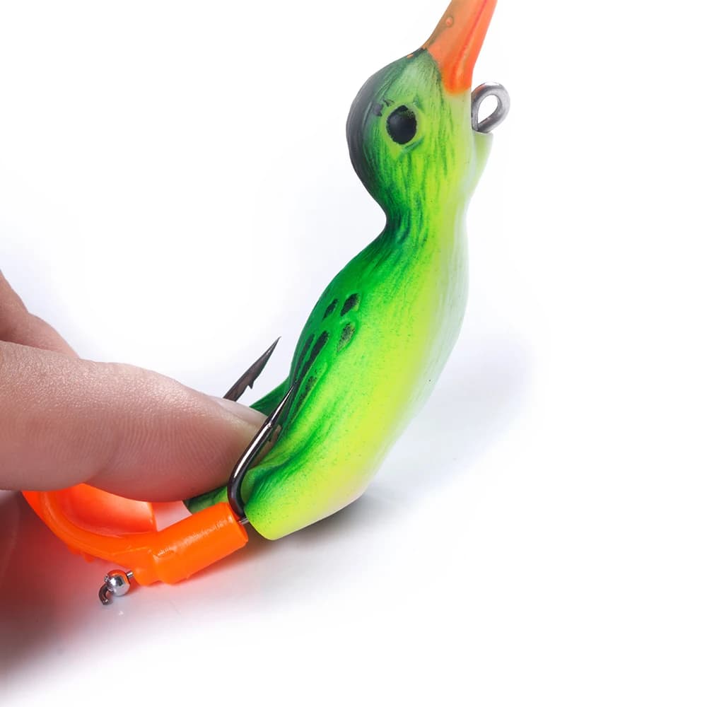 Leurre canard 12g 8.5cm avec yeux 3D pour pêche brochet black bass - appât artificiel frog duckling