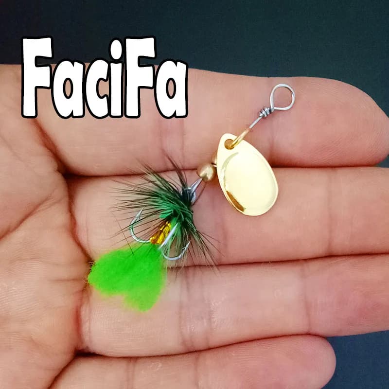 Leurre Spinner Bait en laiton avec hameçon triple pour pêche à la carpe et carnassiers