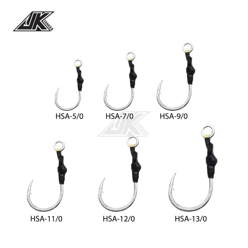 Leurres Poppers JK HSA Bois 4X Heavy Jigging Hooks Sea Power Assist Fishhook Stick Baits pour Pêche en Mer