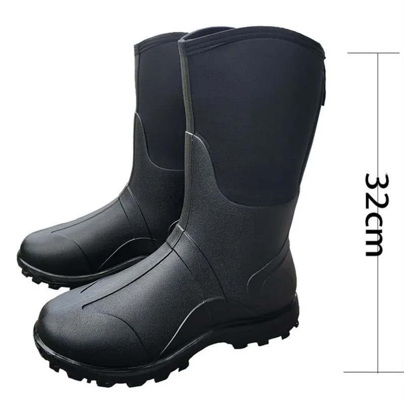 Bottes de pêche camouflage hautes tube PVC imperméables antidérapantes chaussures aquatiques wading