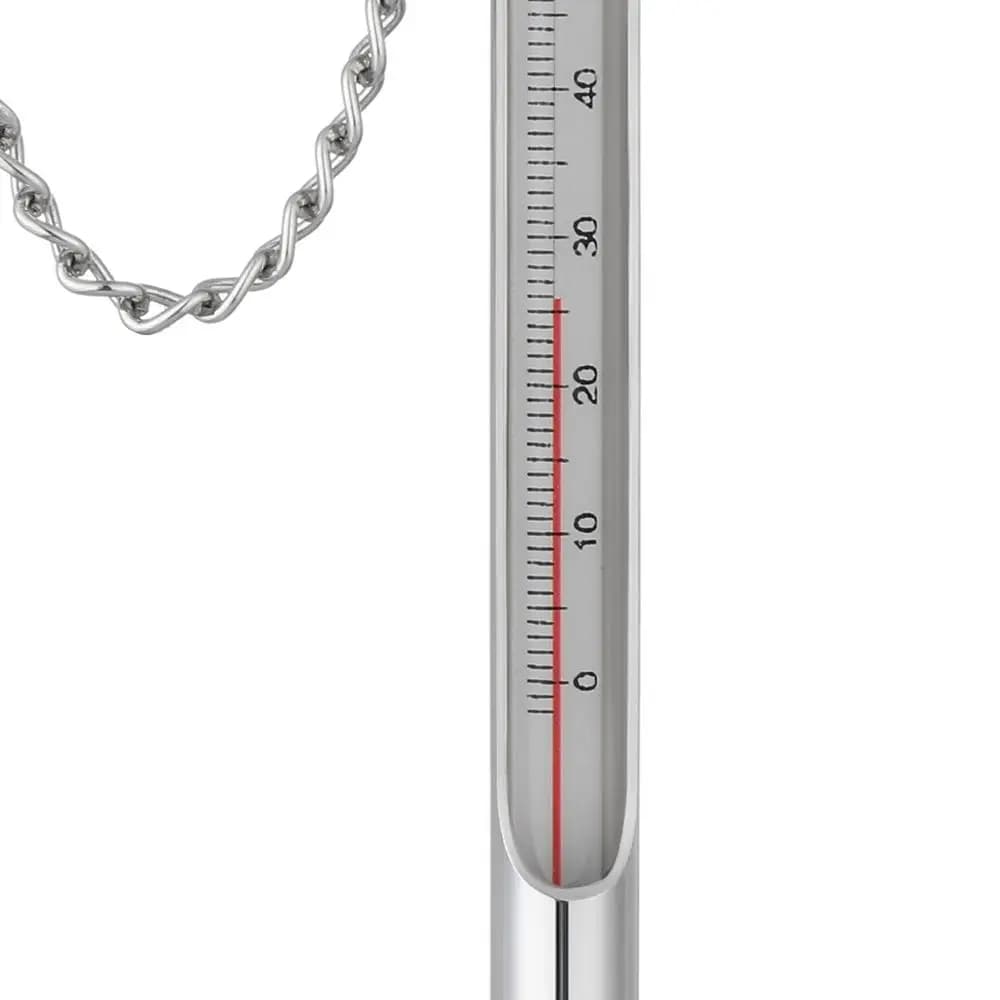 Thermomètre pêche eau ruisseau acier inoxydable avec mousqueton sensible accessoires pêche à la mouche