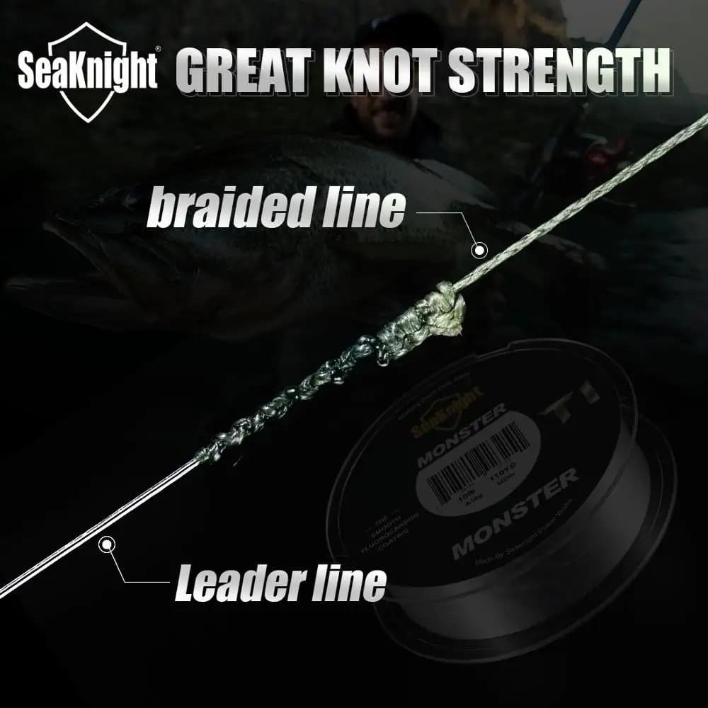 Ligne fluorocarbone coating SeaKnight T1II 50M-100M 3-100LB coulante - Monofilament haute performance