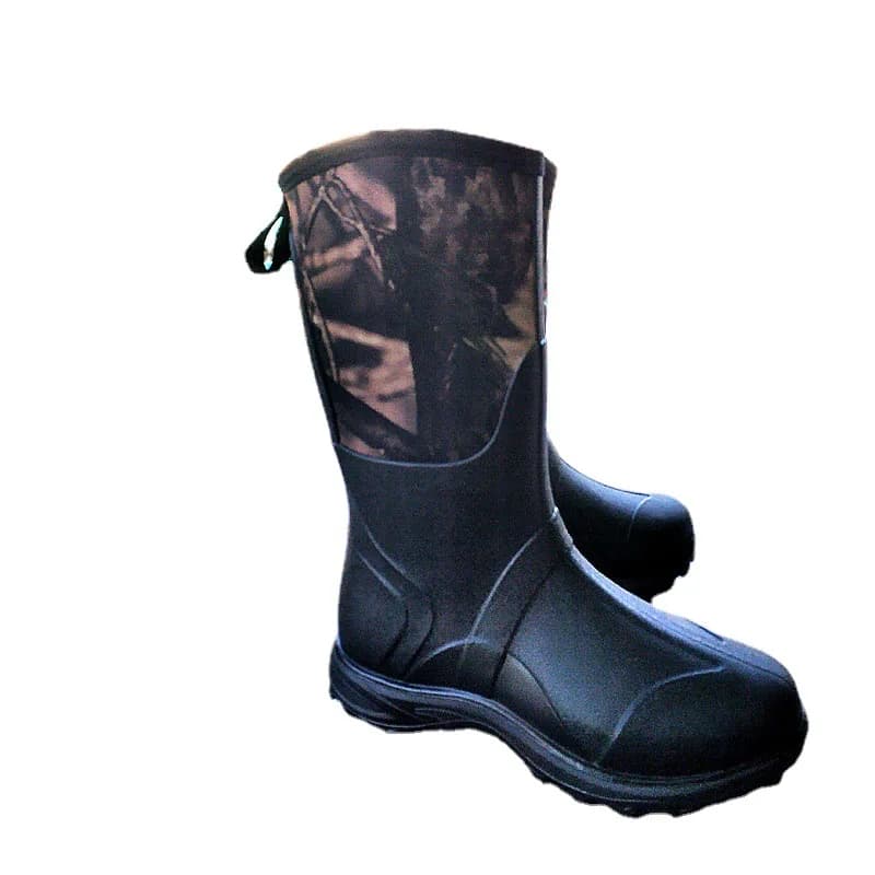 Bottes de pêche camouflage hautes tube PVC imperméables antidérapantes chaussures aquatiques wading