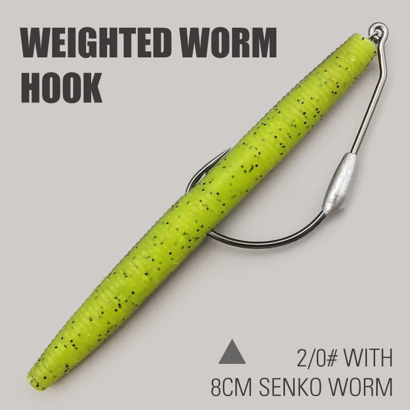 Hameçons plombés LUREHOLIC pour vers larges de 0.9g à 8.6g - Gap large avec plomb intégré