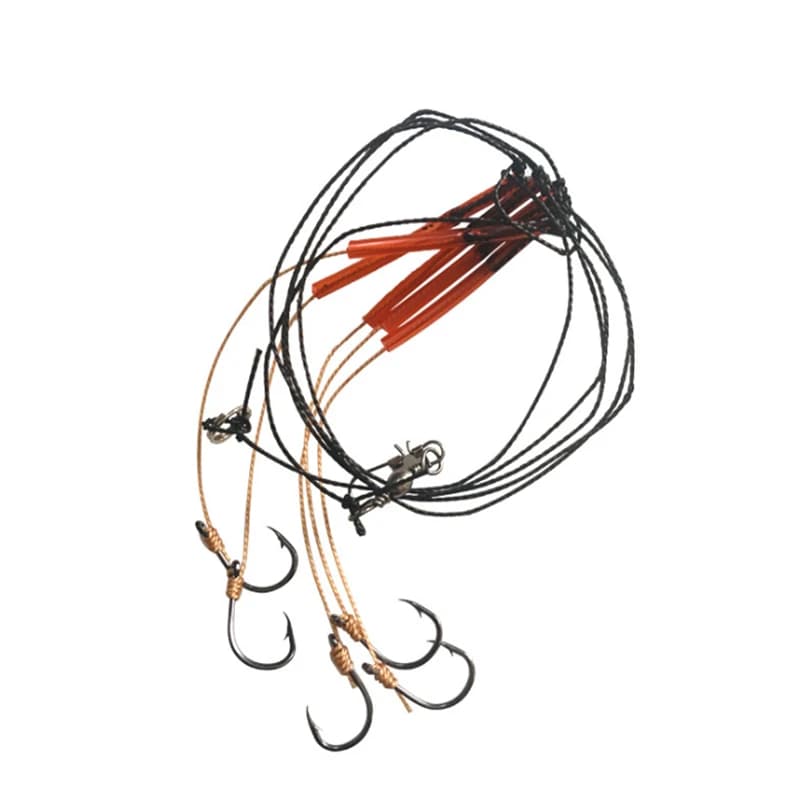 Hameçons pêche 5#-14# acier carbone avec émerillon leurres appâts montages mer eau douce