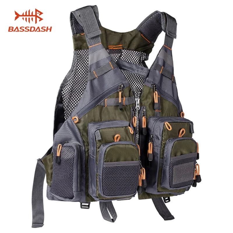 Veste de pêche respirante et ajustable pour la pêche à la mouche, le surfcasting et les sports nautiques