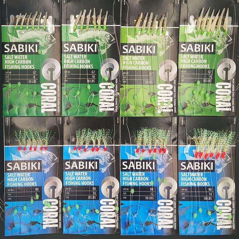 Leurre souple anguille lumineuse Lunker Sabiki pour la pêche au maquaireau, au mulet et au requin