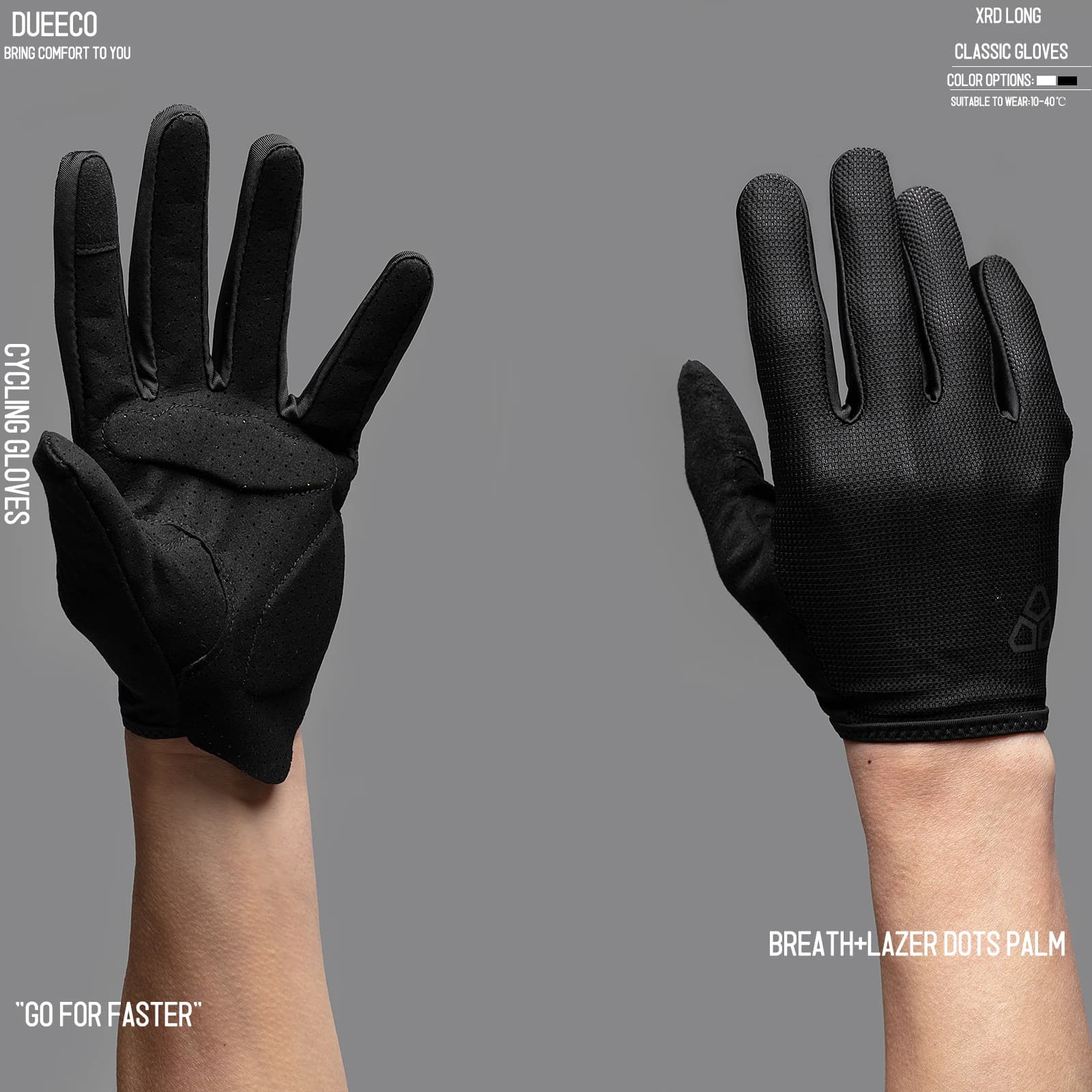 Gants vélo XRD amortissants anti-dérapage écran tactile - Protection mains pour pêcheurs cyclistes