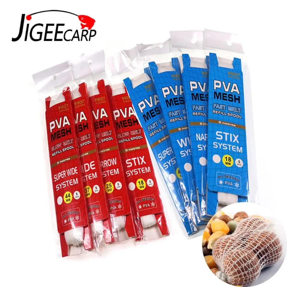 Filet PVA Soluble pour Amorces Carp Fishing - PVA Mesh Groundbait Feeder Bait Wrap Stocking