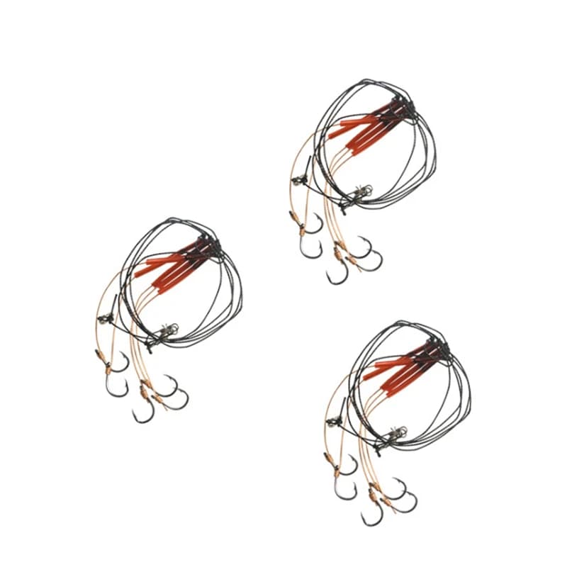 Hameçons pêche 5#-14# acier carbone avec émerillon leurres appâts montages mer eau douce