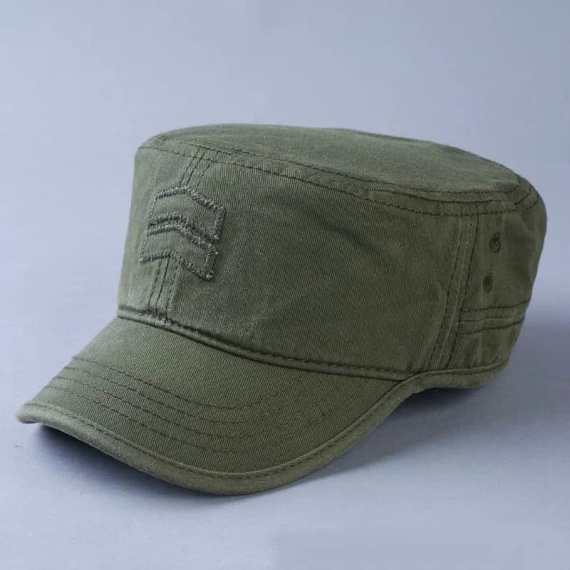 Casquette armée grande taille pêche 56-63cm - Coton plat qualité - Protection solaire homme adulte