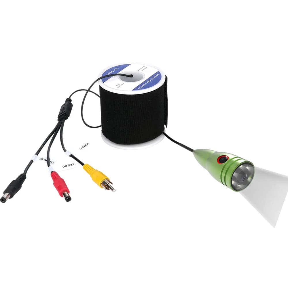 Tête caméra pêche hiver GAMWATER avec 6 LED 1W éclairage blanc détection poissons sous-marine
