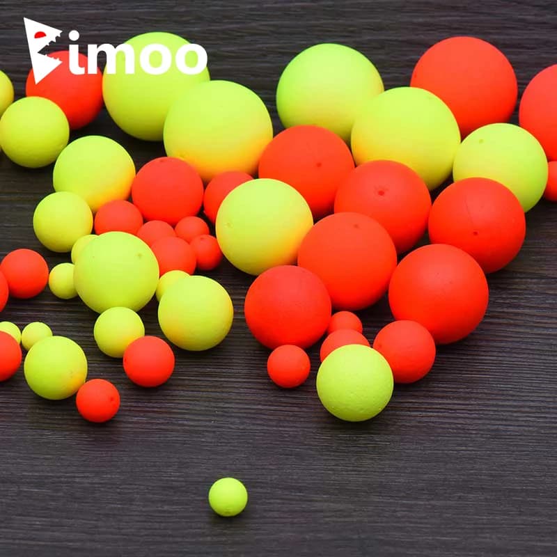 Flotteurs bimoo 100 perles mousse pour pêche en mer et eau douce, appâts artificiels et montage de ligne