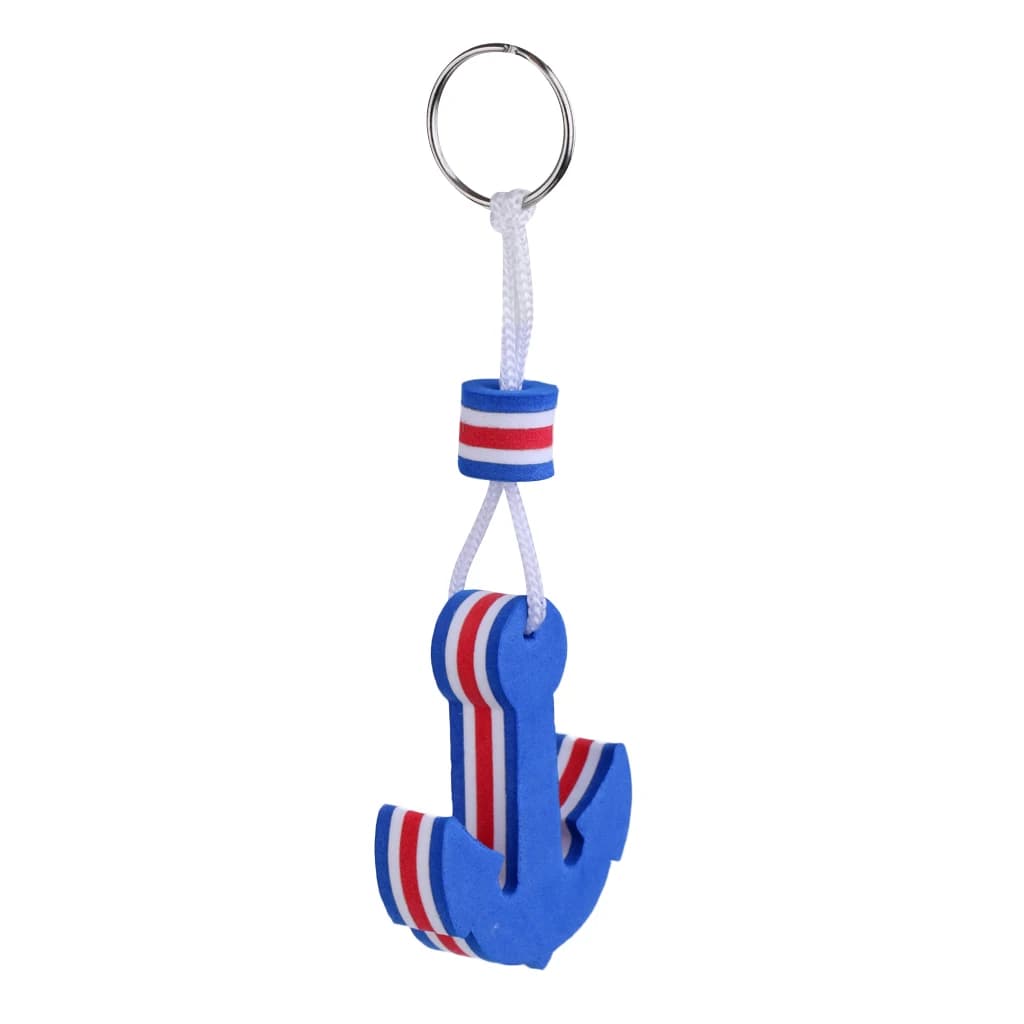 Porte-clés flottant ancre bleu pour bateau de pêche - Accessoire de remplacement flottable et sécurisé