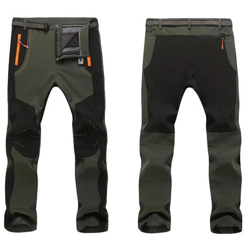 Pantalon hiver homme épais polaire softshell imperméable coupe-vent pêche sport outdoor