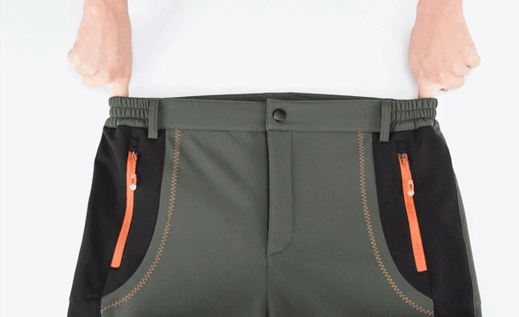 Pantalon hiver homme épais polaire softshell imperméable coupe-vent pêche sport outdoor
