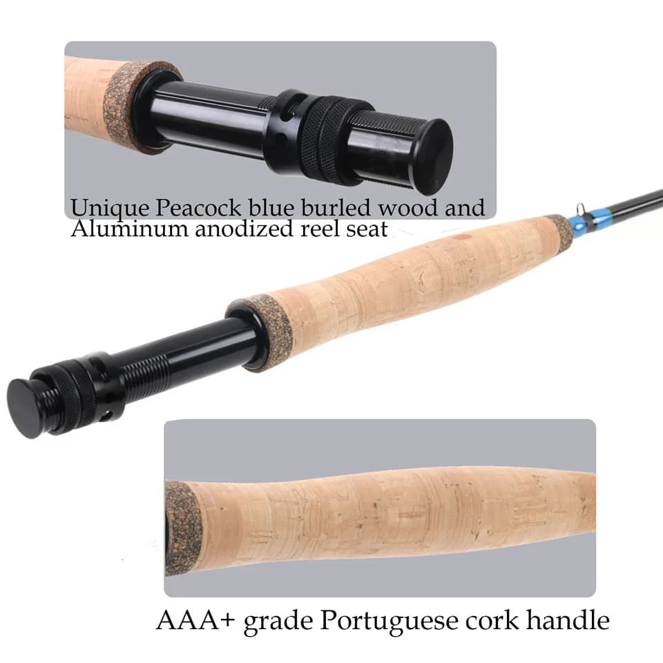 Canne à mouche nymph Maximumcatch 10ft/11ft 2/3/4wt action rapide en fibre de carbone IM10 - 4 sections