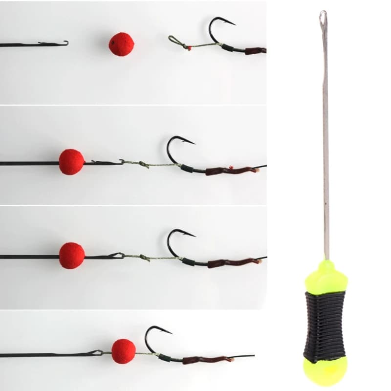 Aiguille à boilies pour montage hair rig pêche à la carpe avec chargement d'appâts facile