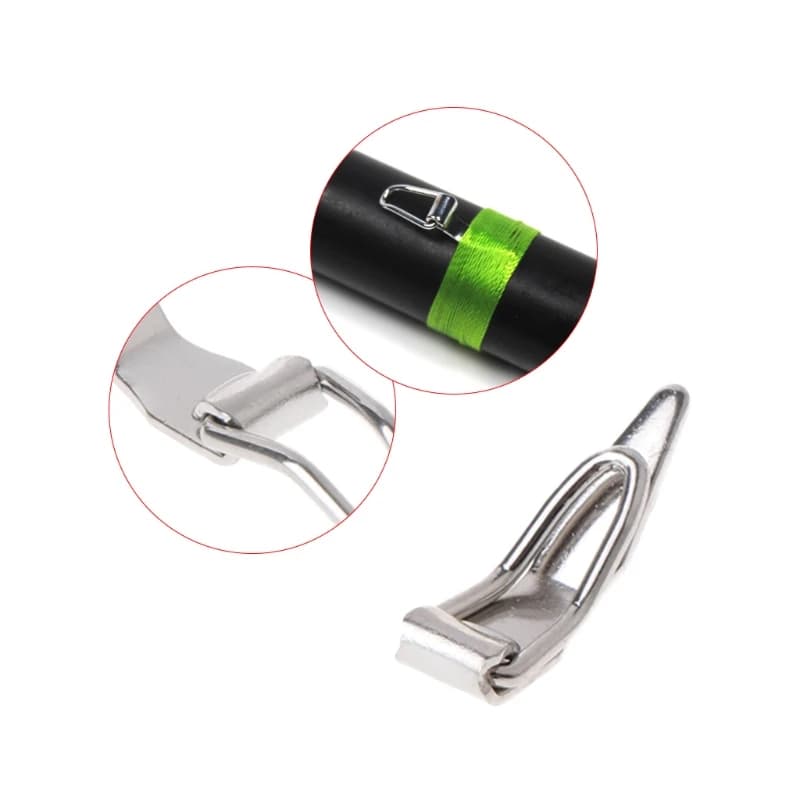Porte-hameçon pliant inox pour canne à pêche - accessoire rangement appâts et hameçons