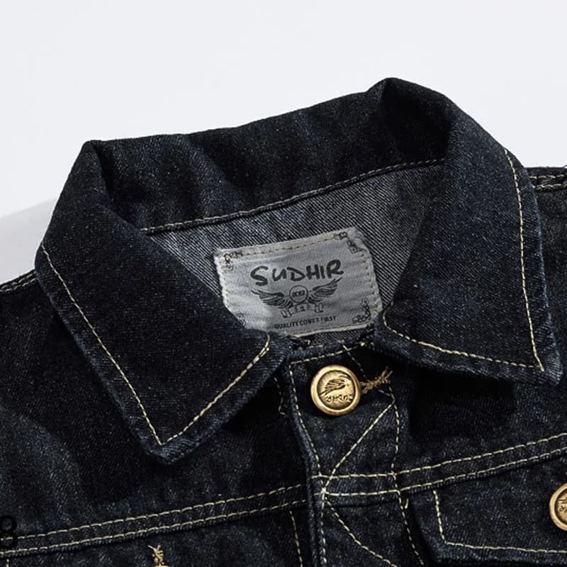 Veste sans manches en jean délavé pour homme, style vintage printemps automne, taille 6XL - DIMUSI