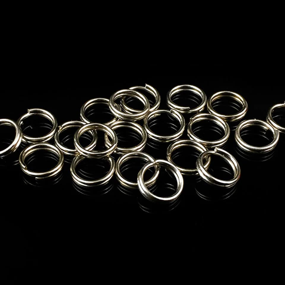 116PCS Anneaux Ouverts Inox pour Leurres de Pêche - Connecteurs Accessoires Pêche Crankbaits