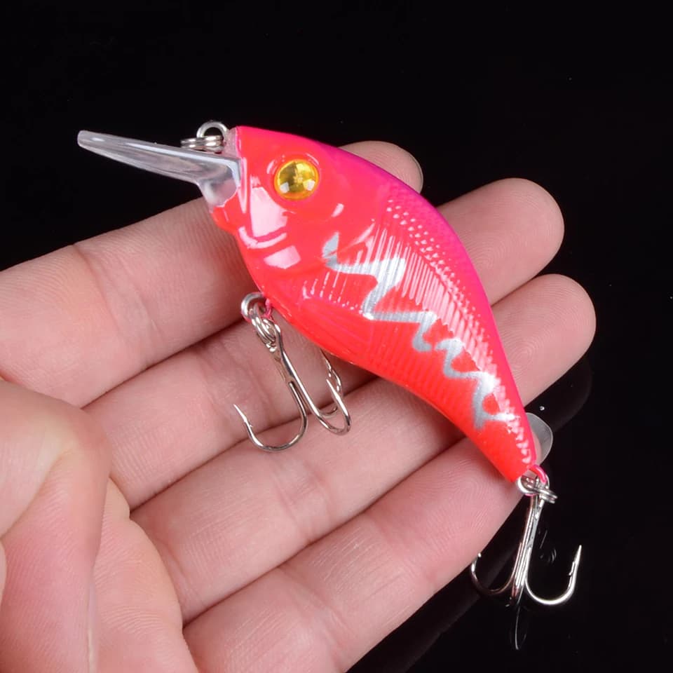 Leurre Hard VIB 7.5cm 10.2g - Crankbait coulant avec hameçons triples pour pêche carnassier